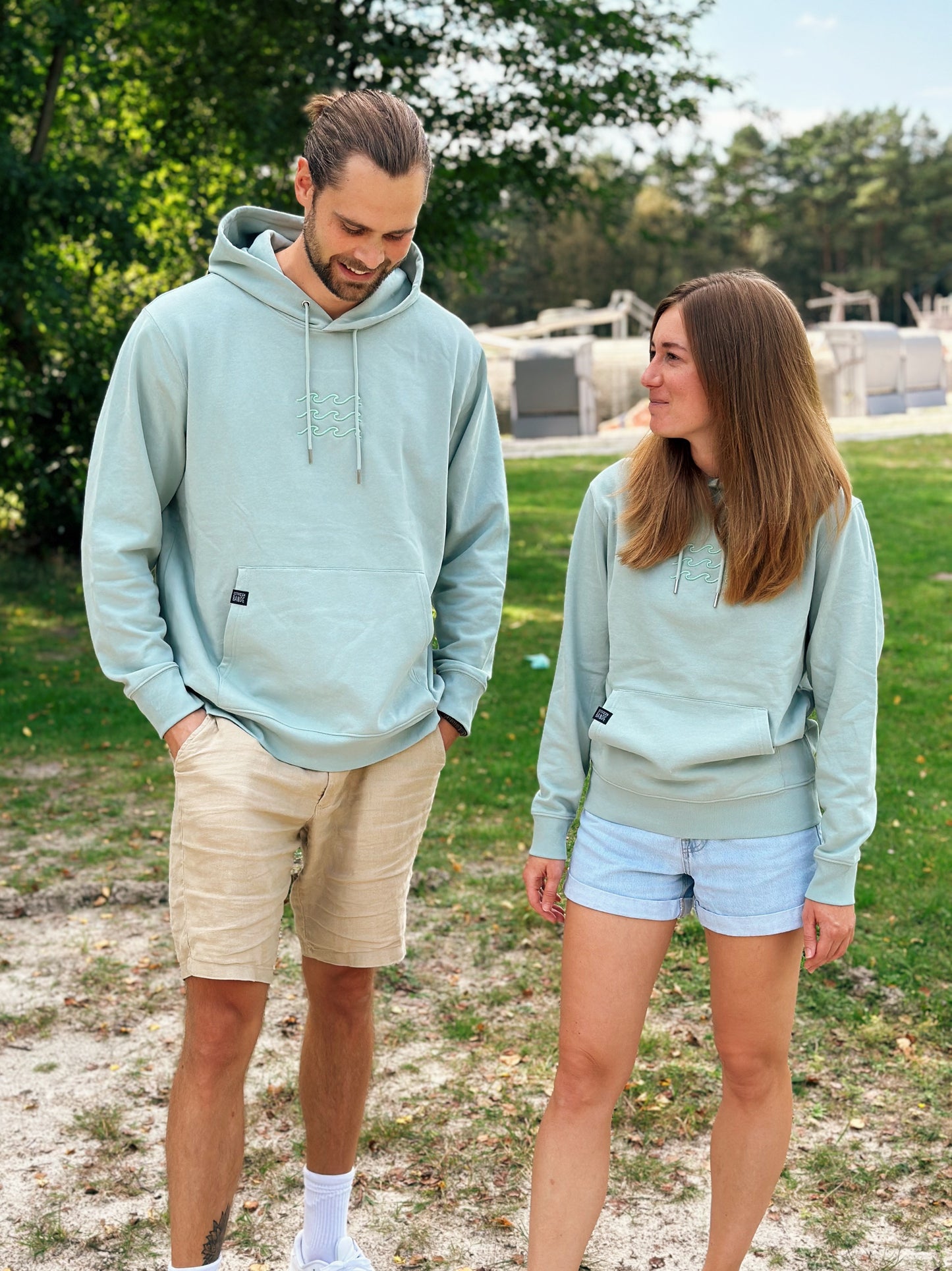 Hoodie 'Wellen' - Mint
