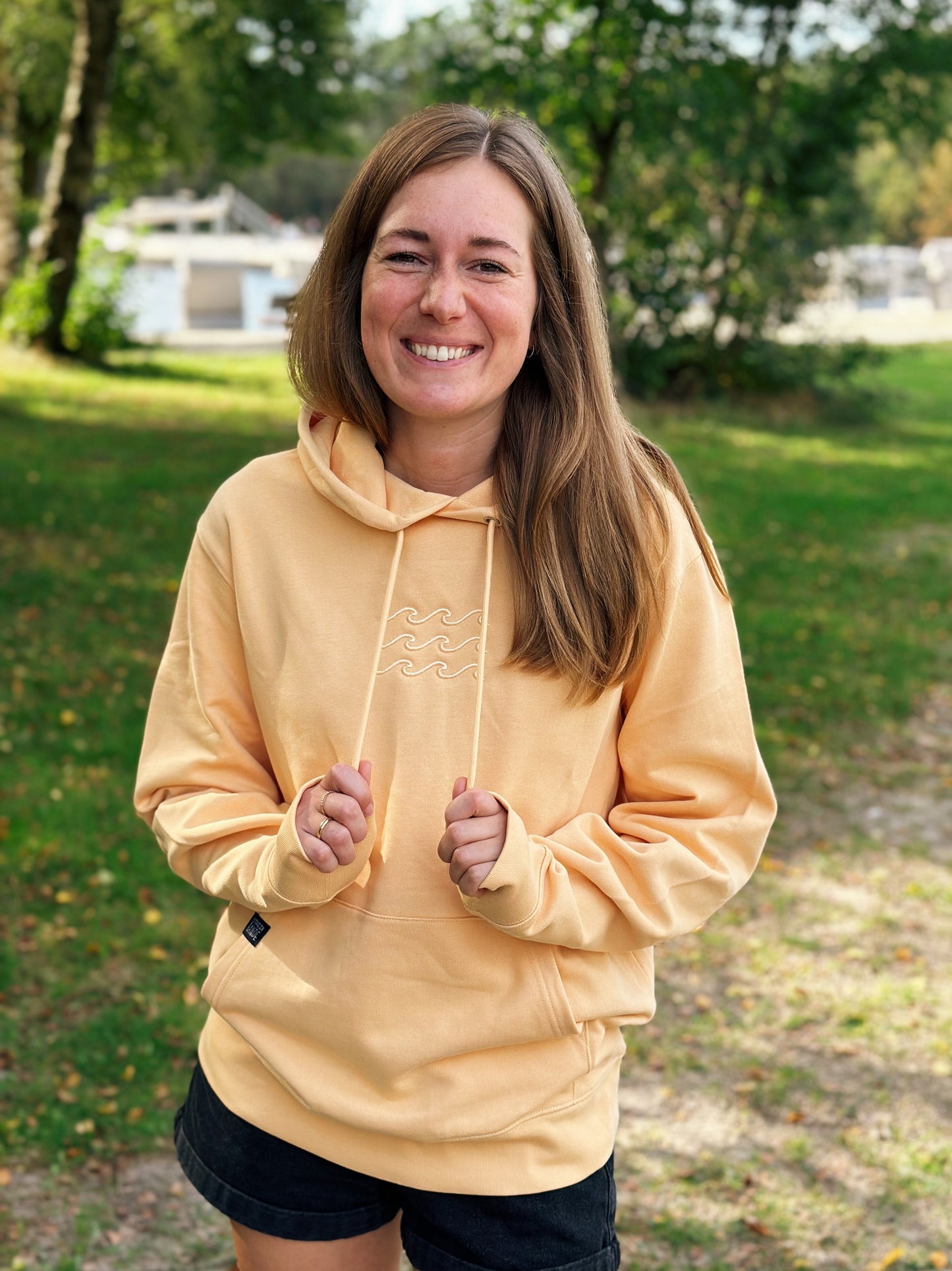 Hoodie 'Wellen' - Sonnengelb