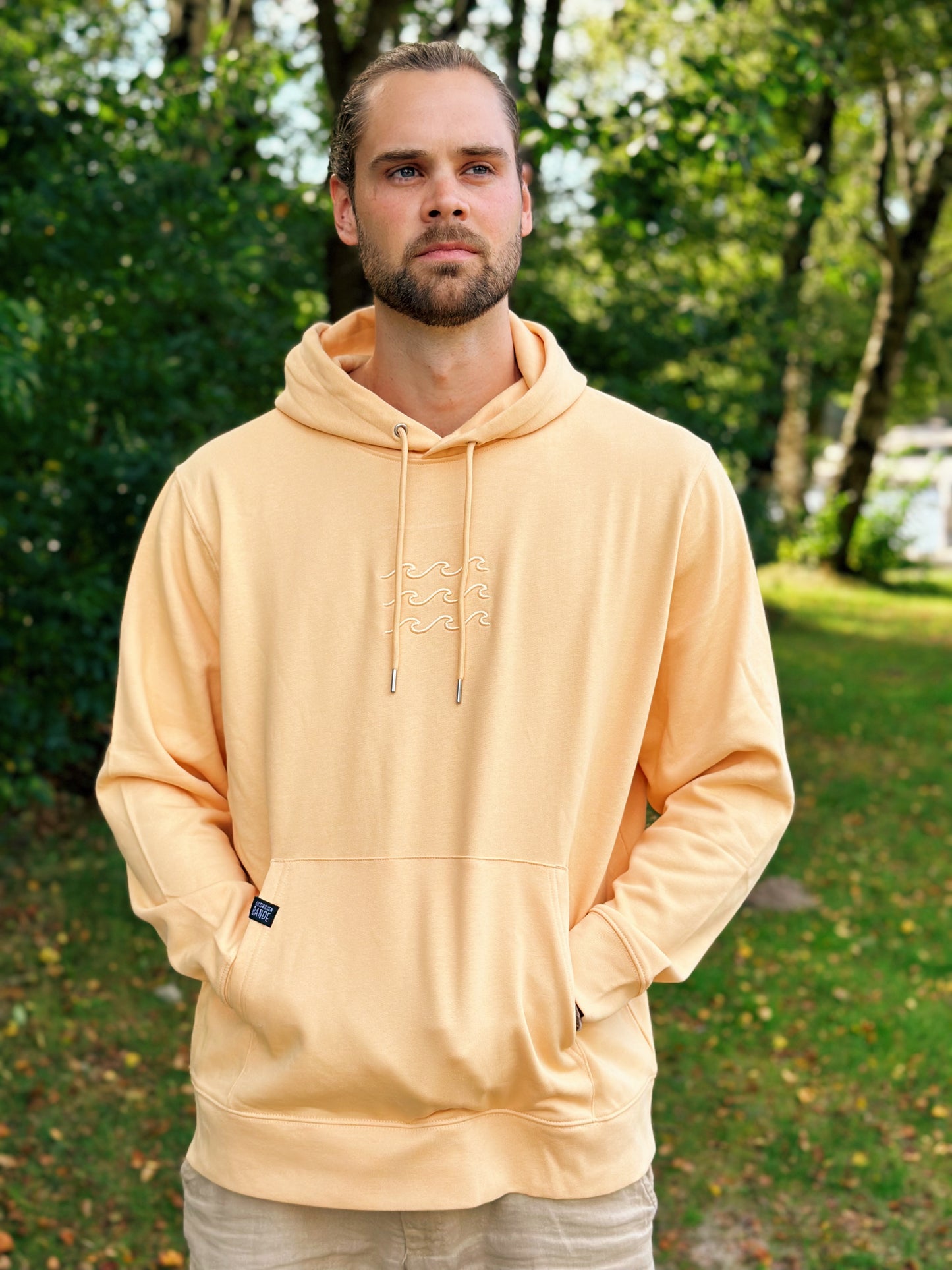 Hoodie 'Wellen' - Sonnengelb