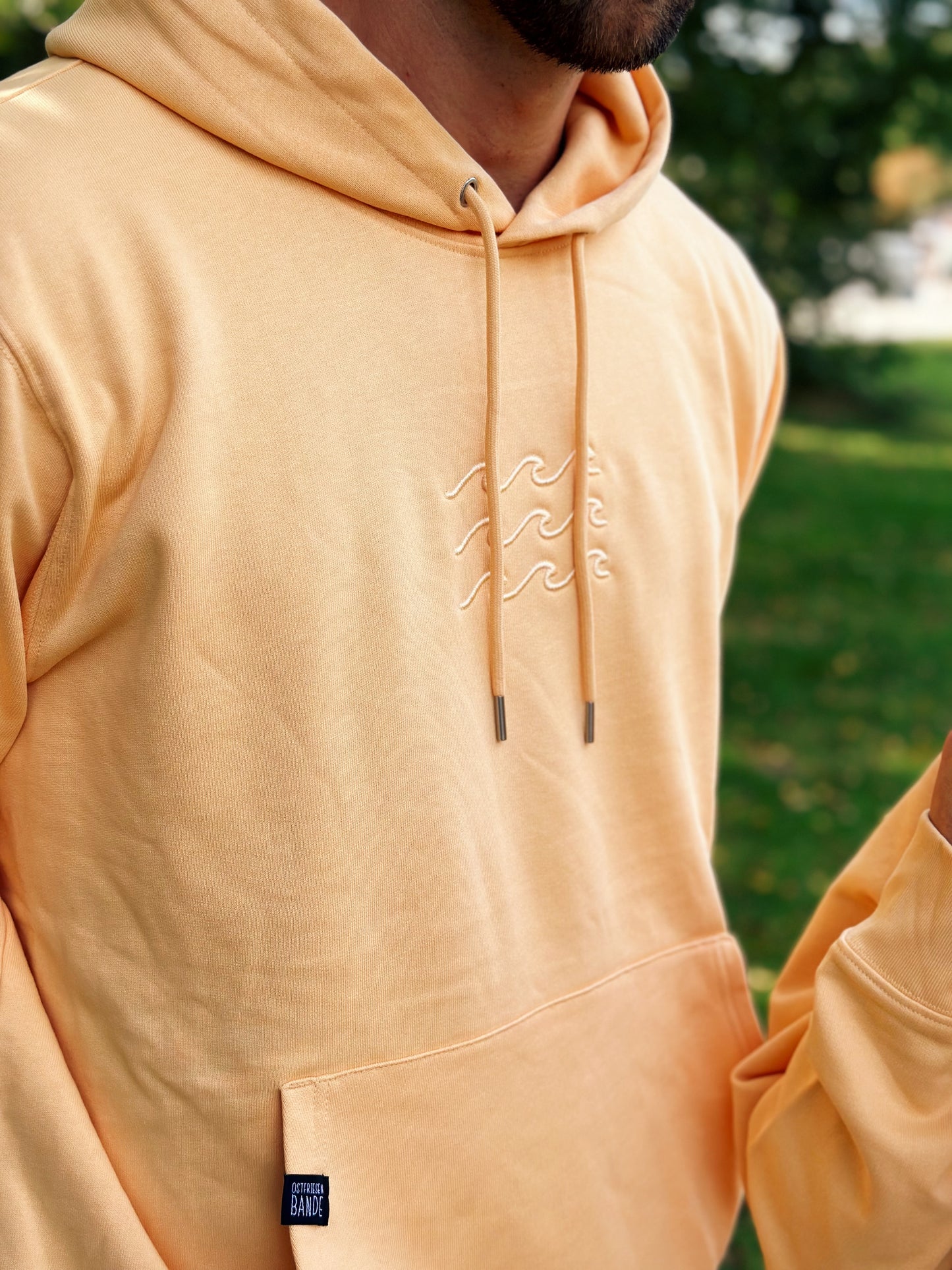 Hoodie 'Wellen' - Sonnengelb