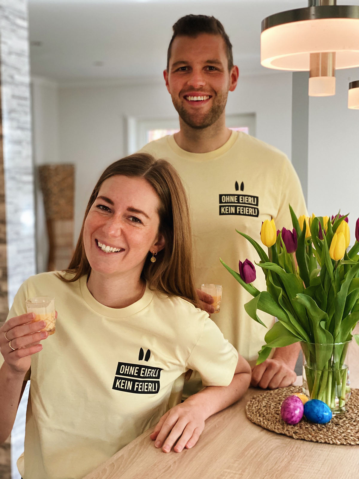 T-Shirt mit "Ohne Eierli kein Feierli" Spruch